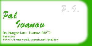 pal ivanov business card